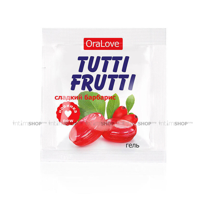 

Съедобная гель-смазка Tutti-Frutti OraLove Сладкий барбарис, 4 мл саше