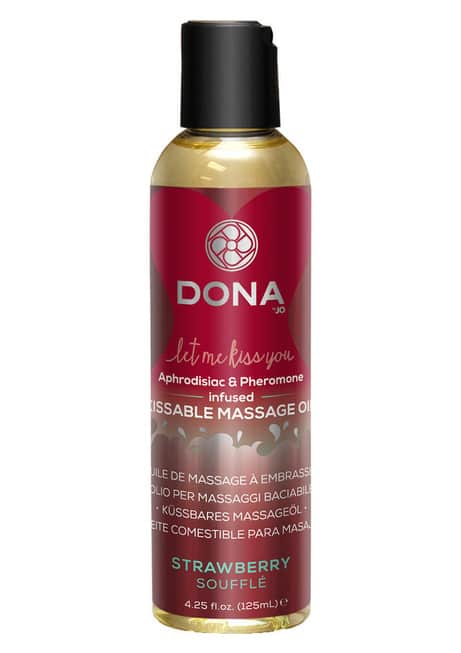 Вкусовое массажное масло с феромонами и ароматом "Клубничное суфле" DONA Kissable Massage Oil Strawberry Souffle 125 мл
Вкусовое массажное масло с феромонами и ароматом "Клубничное суфле" DONA Kissable Massage Oil Strawberry Souffle 125 мл