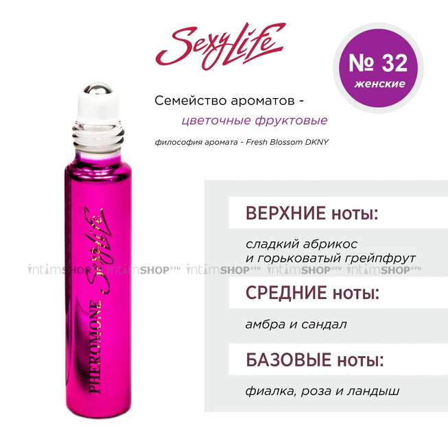 

Духи для женщин с феромонами Sexy Life № 32 Fresh Blossom DKNY, 10 мл