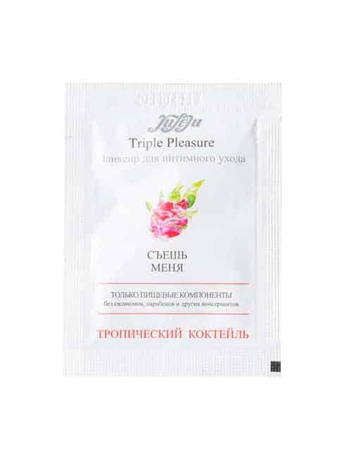 

Эликсир Juleju Triple Pleasure Тропический коктейль для интимного ухода, саше 3 гр