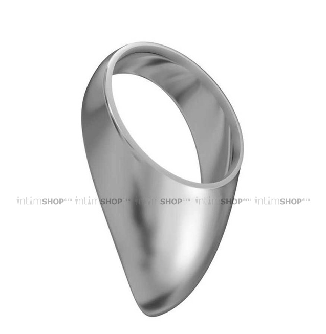 

Эрекционное кольцо каплевидное Джага-Джага Teardrop малое, серебристое