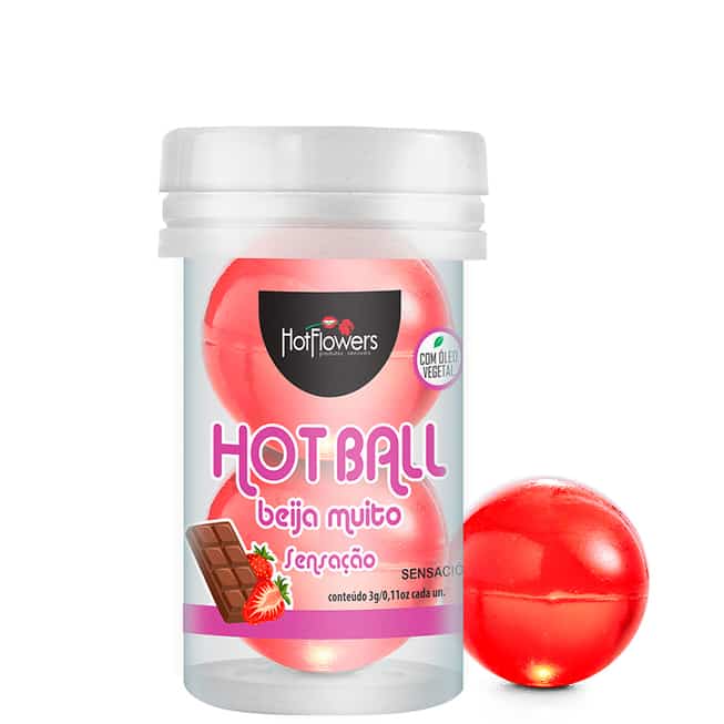 

Лубрикант HotFlowers Hot Ball Клубника в шоколаде на масляной основе, 3 г х 2 шт