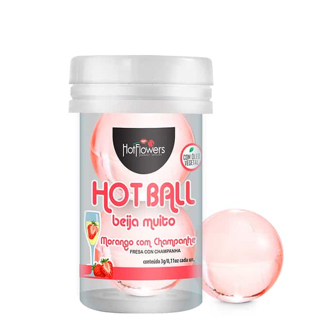 

Лубрикант HotFlowers Hot Ball Клубника с шампанским на масляной основе, 3 г х 2 шт