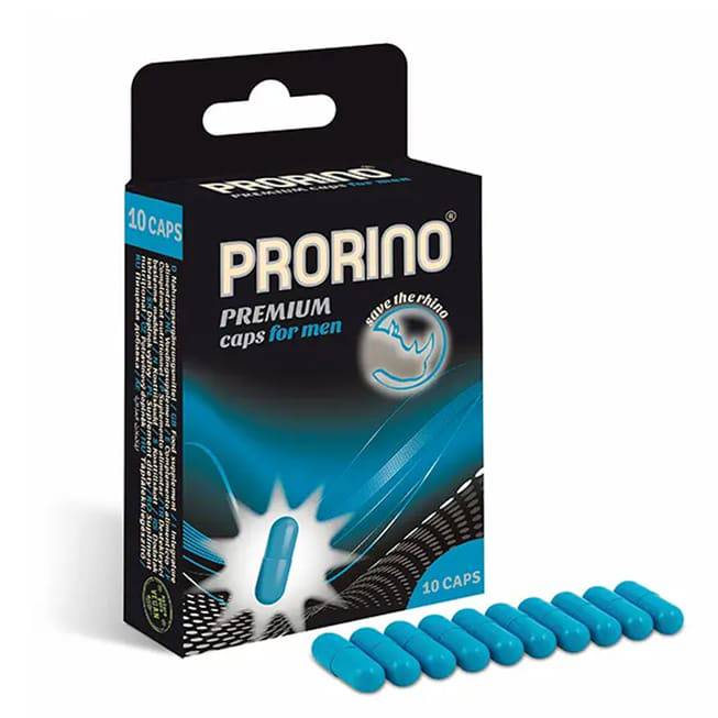 Мужские возбуждающие капсулы Hot Ero Black Line Prorino Potency, 10 шт