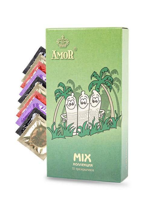 Презервативы Amor Яркая Линия Mix, 10 шт