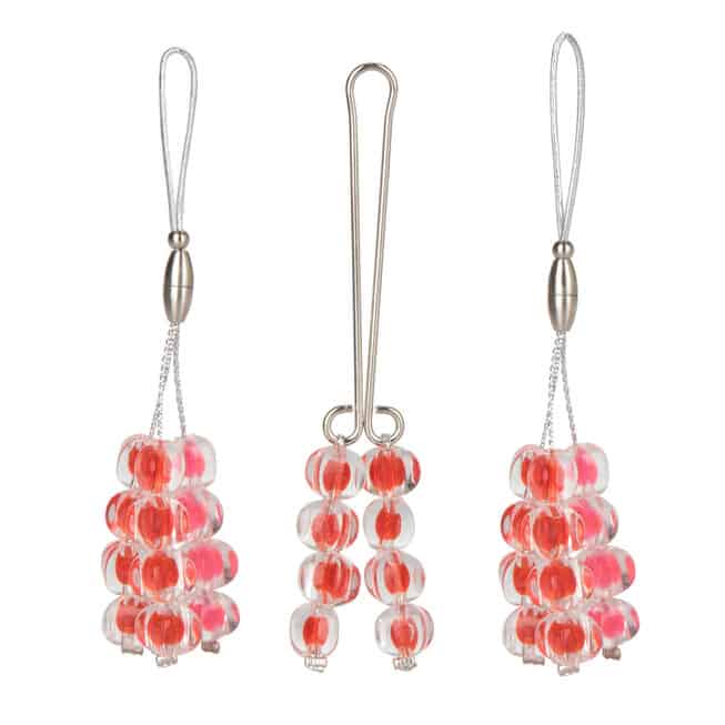 Зажимы для сосков и клитора CalExotics Intimate Play Non-Piercing Body Jewelry, красные
Зажимы для сосков и клитора CalExotics Intimate Play Non-Piercing Body Jewelry, красные