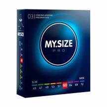 Презервативы ультратонкие MY.SIZE PRO размер 60, 3 шт Презервативы ультратонкие MY.SIZE PRO размер 60, 3 шт