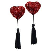 Пестисы с форме сердца с кисточками красные Heart-shaped Nipple Decoration