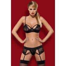 Комплекты Obsessive Wonderia set, Чёрный, L/XL