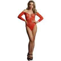 Боди со стразами Shots Le Desir Wonder S/XL, красное Боди со стразами Shots Le Desir Wonder S/XL, красное