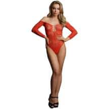 Боди со стразами Shots Le Desir Wonder S/XL, красное Боди со стразами Shots Le Desir Wonder S/XL, красное