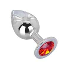 Анальная пробка с красным кристаллом Erotic Fantasy High Sky большая, серебристый Анальная пробка с красным кристаллом Erotic Fantasy High Sky большая, серебристый