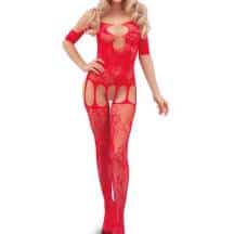 Чулок на тело Amor El Catalina с доступом красный, S/L
