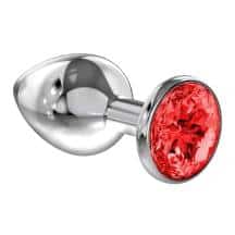 Анальная пробка Lola Games Diamond Sparkle Small, серебристая с красным кристаллом Анальная пробка Lola Games Diamond Sparkle Small, серебристая с красным кристаллом
