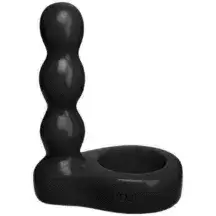 Анальный фалоимитатор-насадка Platinum Premium Silicone - The Double Dip 2, черная