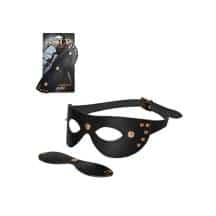 Маска с пристегивающимися шорами с фурнитурой золотого цвета SITABELLA. Нет в наличии Маска с пристегивающимися шорами с фурнитурой золотого цвета SITABELLA