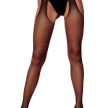 Чулки с поясом Amor EL в стразах S/L, черные