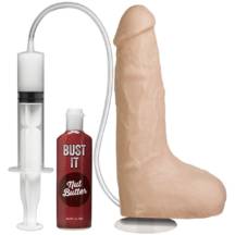 Фаллоимитатор с семяизвержением Doc Johnson Bust It Squirting Realistic Cock 23.4 см, ванильный