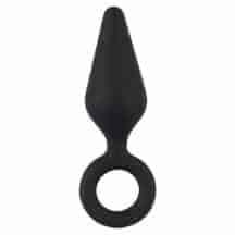 Анальная втулка с кольцом Orion Soft Touch Silicone Anal Plug S, черная