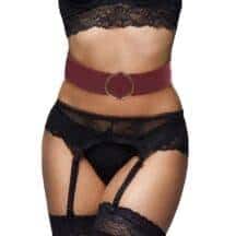 Ремень для фиксации наручников Shots Ouch Halo L/XL, бордовый Ремень для фиксации наручников Shots Ouch Halo L/XL, бордовый