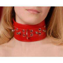 Ошейник с шипами широкий красный. Нет в наличии Ошейник с шипами широкий красный