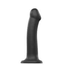 Фаллоимитатор с фиксацией формы Strap-on-me Dual Density XL 20 см на присоске, чёрный