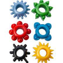 Набор разноцветных эрекционных колец на пенис Toyfa, 6 шт