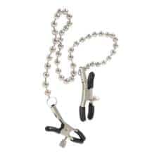 Зажимы на соски с цепочкой Джага-Джага, серебристый