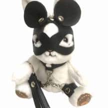 Брелок BDSM Арсенал Зайчик в маске мышки с плетью, в ассортименте