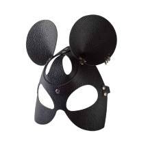 Маска Sitabella Мышка натуральная текстурированная кожа, черный