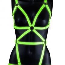 Сбруя люминесцентная женская Shots Ouch! L/XL, зеленая Сбруя люминесцентная женская Shots Ouch! L/XL, зеленая