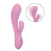 Ультрагибкий вибратор-кролик с фиксацией формы CalExotics Contour Zoie, розовый