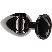 Анальная пробка с черным камнем Taboom Jewel, L, черный