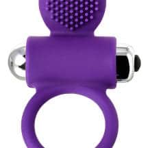 Виброкольцо с клиторальным стимулятором Jos Pery, фиолетовое Виброкольцо с клиторальным стимулятором Jos Pery, фиолетовое