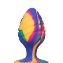 Анальная пробка CalExotics Cheeky Tie-Dye Swirl L, разноцветная