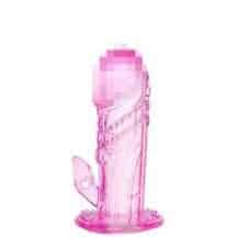 Насадка на член с рельефом и отростком для стимуляции клитора Toyfa, розовая. Нет в наличии Насадка на член с рельефом и отростком для стимуляции клитора Toyfa, розовая