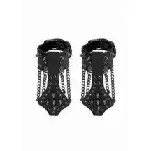 Агрессивные наручники Ouch Skulls and Bones Black 