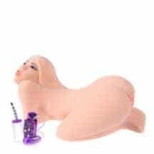 Мастурбатор с тремя отверстиям и вибрацией Kokos Sarah, телесный Мастурбатор с тремя отверстиям и вибрацией Kokos Sarah, телесный