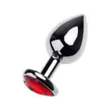 Анальная пробка Metal by Toyfa L с кристаллом-сердце цвета рубин, серебристая. Нет в наличии Анальная пробка Metal by Toyfa L с кристаллом-сердце цвета рубин, серебристая