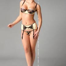 Комплект Goldie set: Бюст, пояс и стринги L/XL. Нет в наличии Комплект Goldie set: Бюст, пояс и стринги L/XL