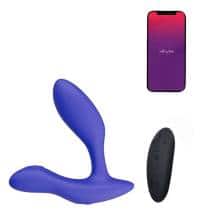 Вибромассажер простаты We-Vibe Vector+ с пультом ДУ, синий