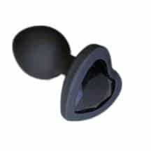 Анальная пробка 4sexdream, черная с черным кристаллом сердце. Нет в наличии Анальная пробка 4sexdream, черная с черным кристаллом сердце