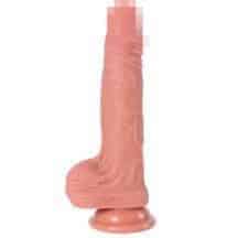 Реалистичный фаллоимитатор Real Dual Layer с мошонкой на присоске 20 см, телесный. Нет в наличии Реалистичный фаллоимитатор Real Dual Layer с мошонкой на присоске 20 см, телесный