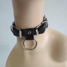 Чокер с двумя пряжками БДСМ арсенал