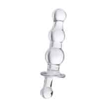 Анальная втулка Sexus Glass с ручкой, прозрачная