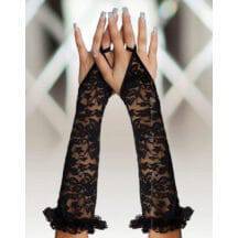 Перчатки Кружевные SoftLine, до локтя, черные-S/L. Нет в наличии Перчатки Кружевные SoftLine, до локтя, черные-S/L