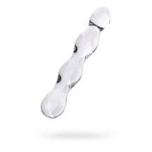 Фаллоимитатор двусторонний Sexus Glass, бесцветный, 18,5 см