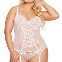 Корсет и стринги Softline Collection Brenda, белый XL