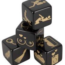 Кубики для любовных игр Dice Set Pack, 4 кубика, черный