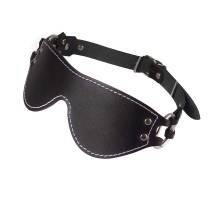 Маска Sitabella из натуральной кожи на застежке, чёрная, OS